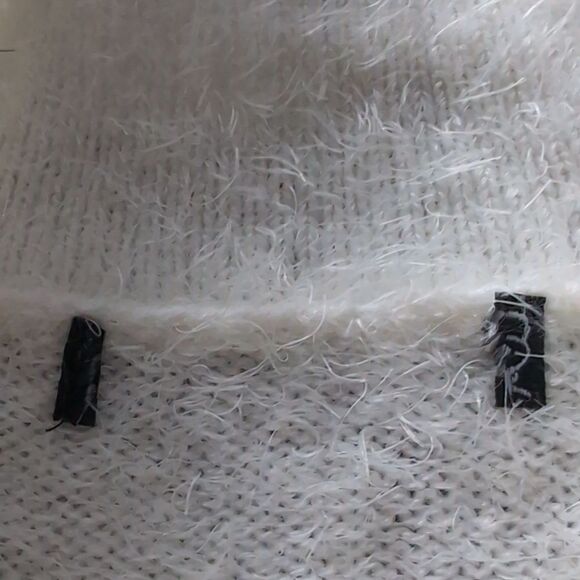 Dolls Kill X Hello Kitty Fuzzy White Eyelash Sweater Top Size S - Picture 10 of 14